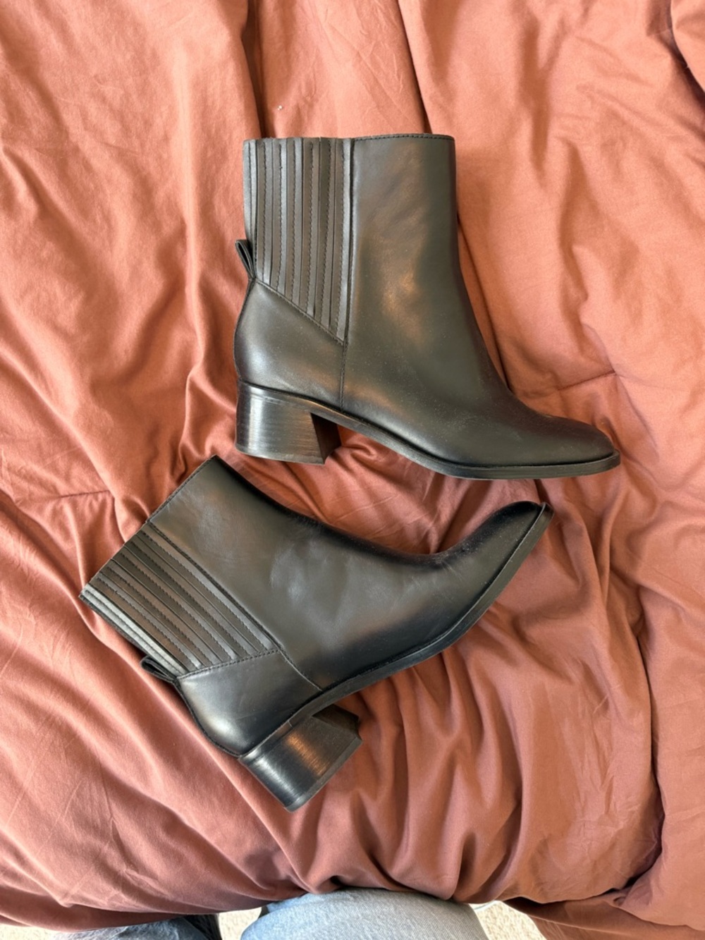 Dolce Vita Black Leather Chelsea Ankle Boots